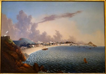View of the Praya Grande, Macau, unknown artist, Guangzhou, China, c. 1830, oil on canvas - Peabody Essex Museum - DSC07303