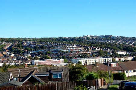 View from Hollingdean towards area between Coombe Road and Elm Grove, Brighton (September 2018) (2)