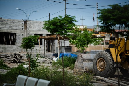 View of the newly built Ezidi temple Koba Ezi being constructed in Sinjar 06