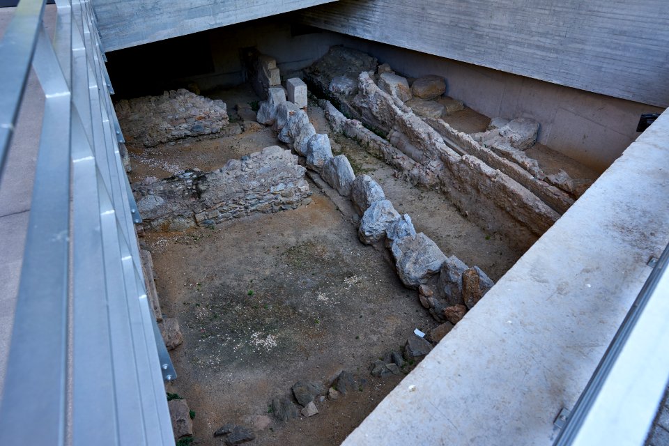 View of the excavated area at 3-5 Palaion Patron Germanou Street in Athens on August 16, 2020