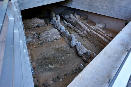 View of the excavated area at 3-5 Palaion Patron Germanou Street in Athens on August 16, 2020