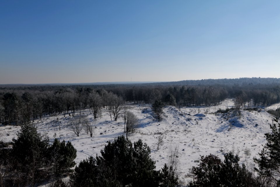 View from Finkenberg observation tower with snow 2021-02-14 11