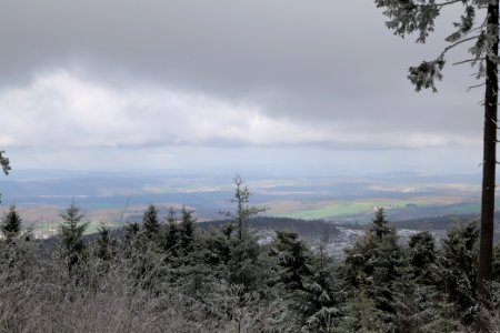 View from Großer Feldberg with snow 2021-04-06 03