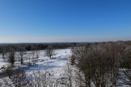 View from Finkenberg observation tower with snow 2021-02-14 04
