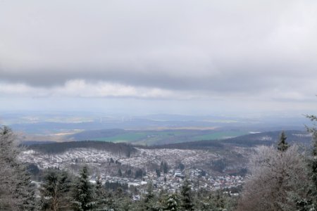 View from Großer Feldberg with snow 2021-04-06 02
