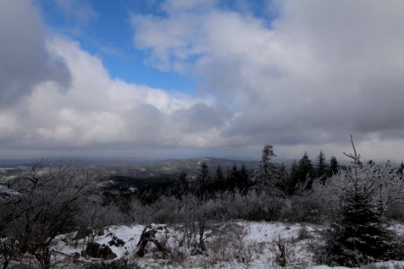 View from Großer Feldberg with snow 2021-04-06 10