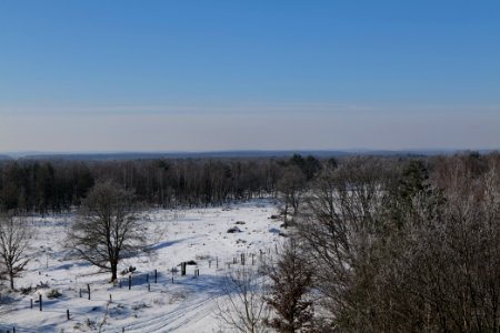 View from Finkenberg observation tower with snow 2021-02-14 05