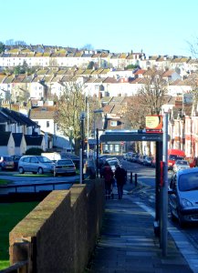 View Westwards down Hartington Road, Brighton (January 2014)