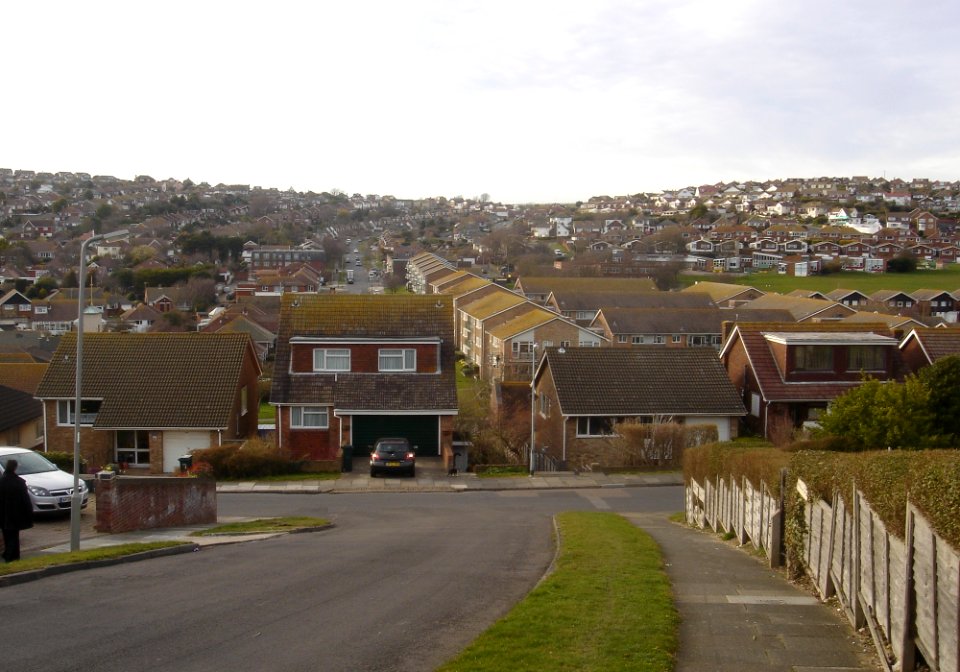 View over Saltdean from Oaklands Avenue (March 2009)