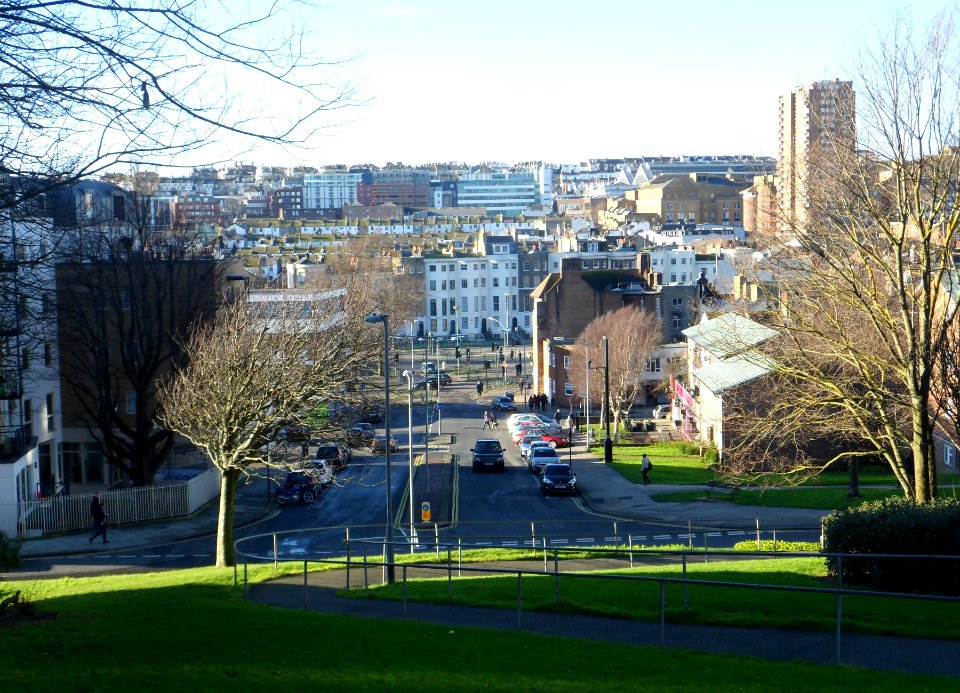 View Westwards from John Street, Brighton (January 2014)