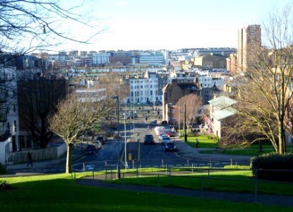 View Westwards from John Street, Brighton (January 2014)