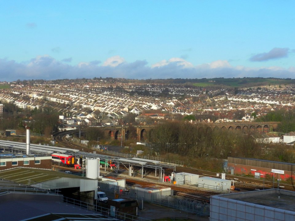 View towards Preston Park and Ditchling Road area from Howard Place, Brighton (December 2012) (1)