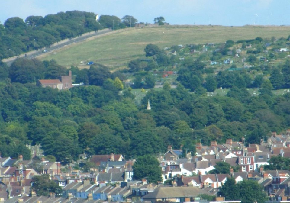 View towards Race Hill from Howard Place, Brighton (August 2013)