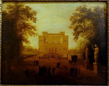 View of the Villa Borghese, by Abraham van Cuylenborch, c. 1636, oil on panel - Galleria Borghese - Rome, Italy - DSC04706