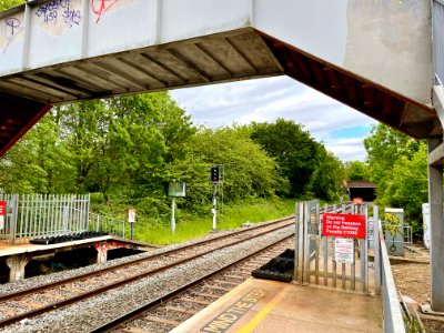 View under footbridge, Castle Bar Park, 2021