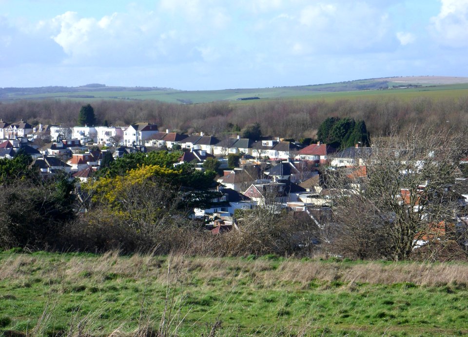 View towards Patcham from Ladies Mile (February 2014) (3)