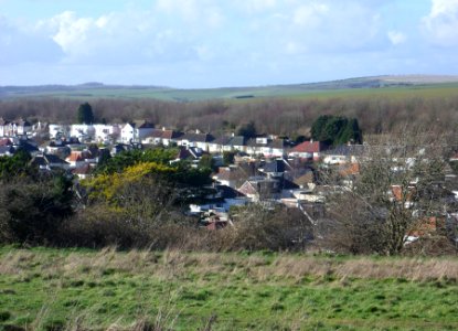 View towards Patcham from Ladies Mile (February 2014) (3)
