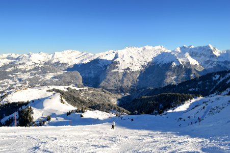 View toward Samoëns from below Tête des Saix
