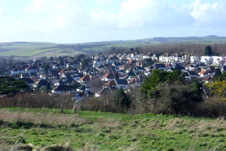 View towards Patcham from Ladies Mile (February 2014) (2)
