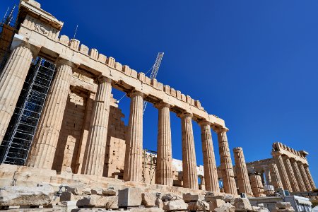 View of the south side of the Parthenon on September 25, 2020 photo