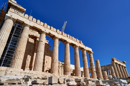 View of the south side of the Parthenon on September 25, 2020