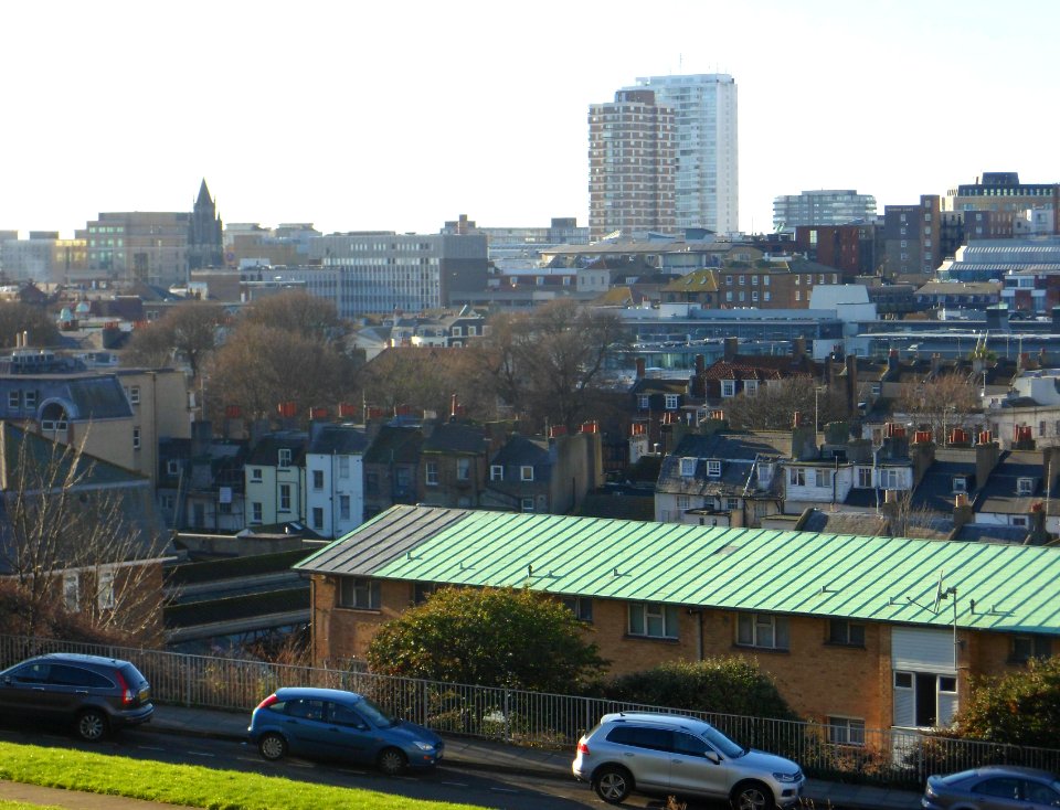 View Southwestwards from Richmond Heights Flats, John Street, Brighton (January 2014) (2)