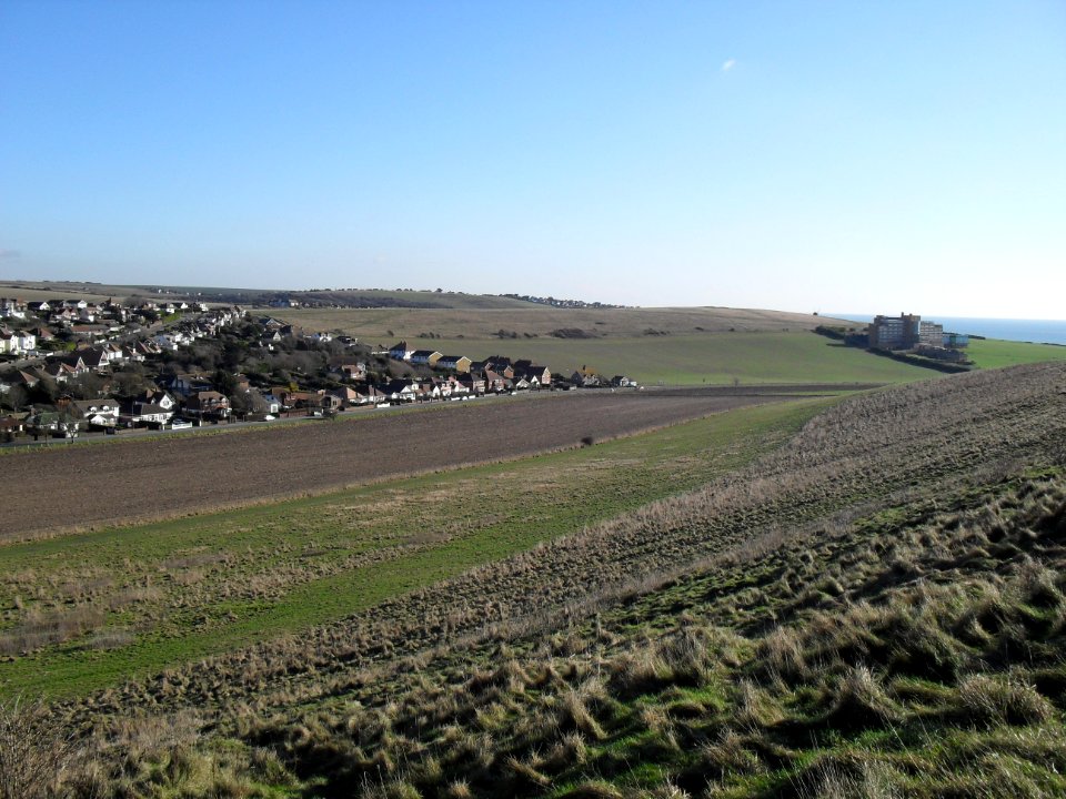 View of Ovingdean from Cattle Hill (January 2010) (3)