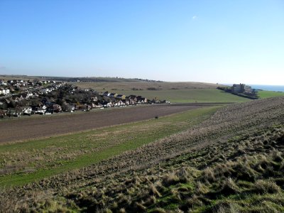 View of Ovingdean from Cattle Hill (January 2010) (3)
