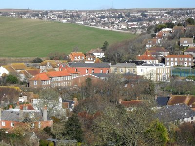 View of Ovingdean from Cattle Hill (January 2010) (2)