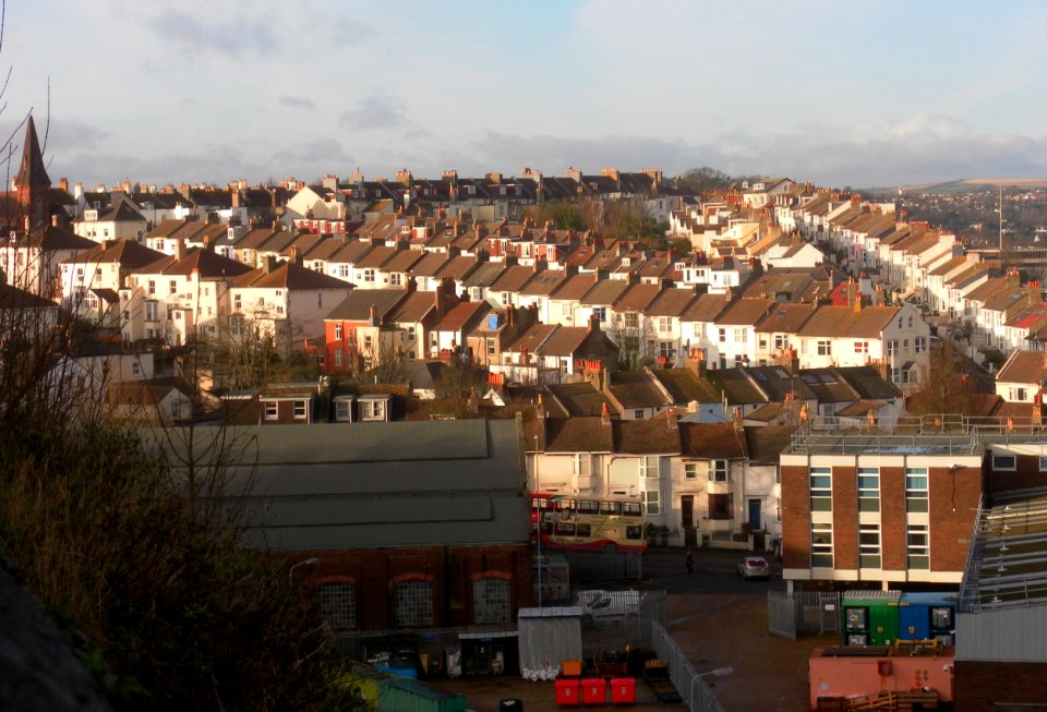 View towards Prestonville from Howard Place, Brighton (December 2012)