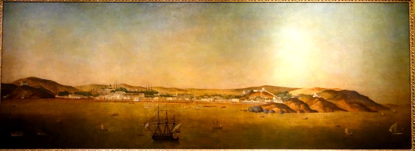 View of Praia Grande, unknown artist, probably Macau, early 1800s, oil on canvas - Museu do Oriente - Lisbon, Portugal - DSC07023