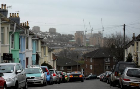 View Southwards from Crescent Road, Round Hill, Brighton (January 2011)