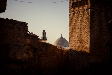View of the main mosque over the Citadel of Erbil