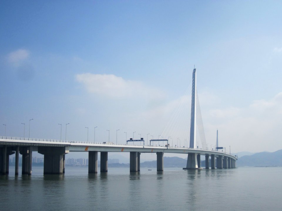View of Shenzhen Bay Bridge from the coast2