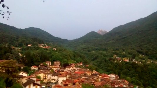 View of stormy looking Esino Lario