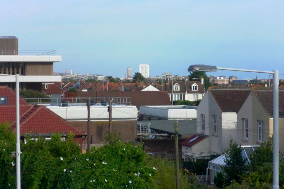 View Southeastwards towards central Brighton from Portslade Station (September 2012)