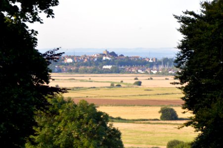 View of Rye from Mill Road, Winchelsea (crop)