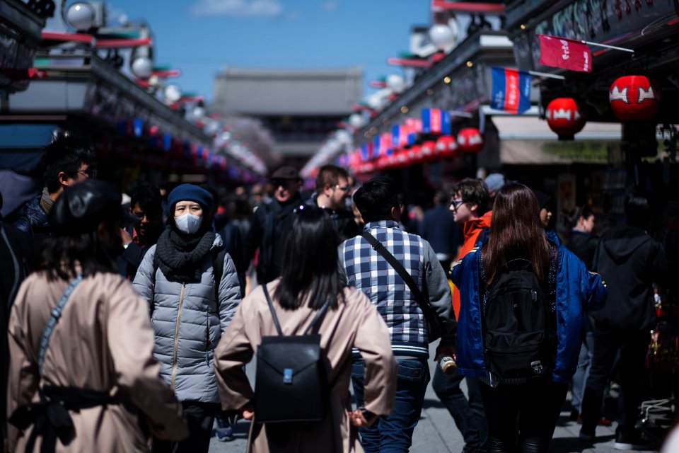 Views in April 2019 around the Buddhist temple Sensō-ji in Asakusa, Tokyo, Japan 05