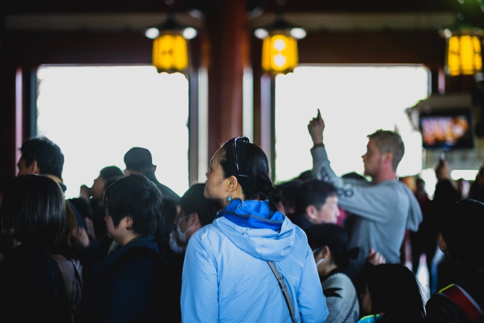 Views in April 2019 around the Buddhist temple Sensō-ji in Asakusa, Tokyo, Japan 15