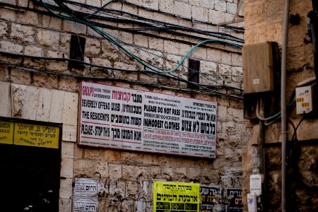 Views in and around Mea Shearim neighborhood in Jerusalem in October 2019 during Sukkot 16