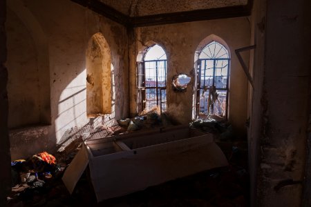 Views in 28th June 2019 around a villa in Sinjar, used by the Islamic State and then the PMF as a base 05