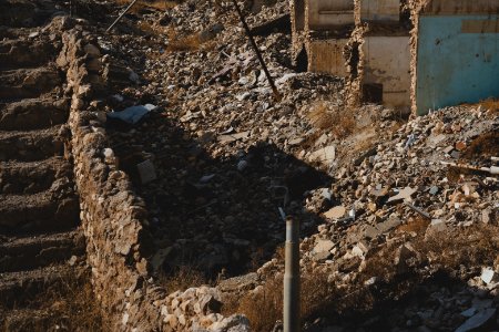 Views in and around (including across the street) on 28th June 2019 at the Catholic cathedral in Sinjar 12