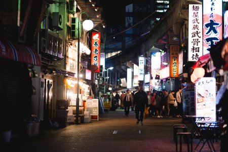 Views at night in April of 2019 around the Ueno neighborhood in Tokyo 13