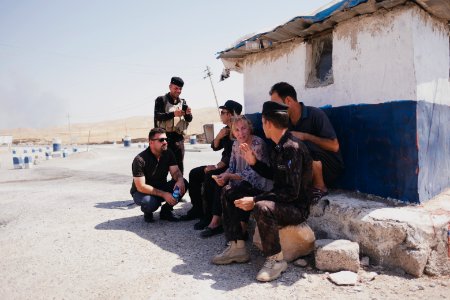Views at the checkpoint at the road to Hardan village in Sinjar area 14