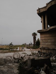 Views in April of 2019 of the castles of Saddam Hussein and his wife in the command center of Mosul 25