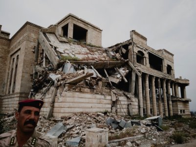 Views in April of 2019 of the castles of Saddam Hussein and his wife in the command center of Mosul 03