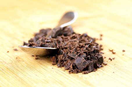 Grated chocolate cocoa chopped chocolate
