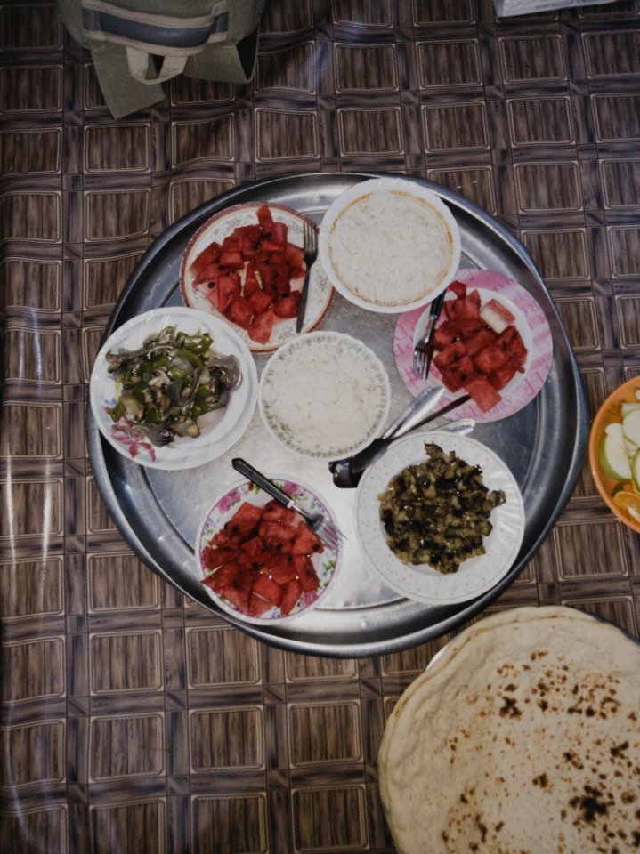 Views in April of 2019 of a meal at an Ezidi home in Shingal 33