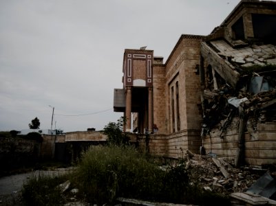 Views in April of 2019 of the castles of Saddam Hussein and his wife in the command center of Mosul 07