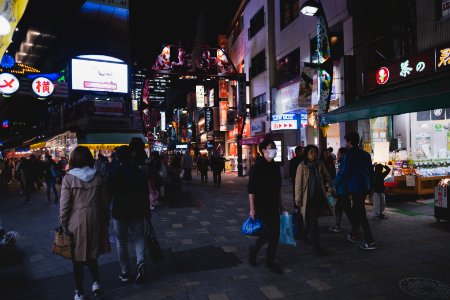 Views at night in April of 2019 around the Ueno neighborhood in Tokyo 34